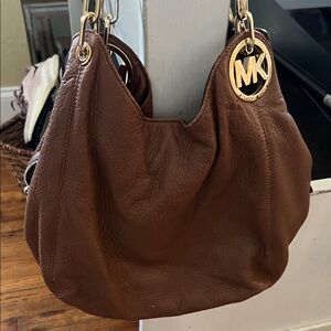 Michael Kors Rich Brown Hobo Bag